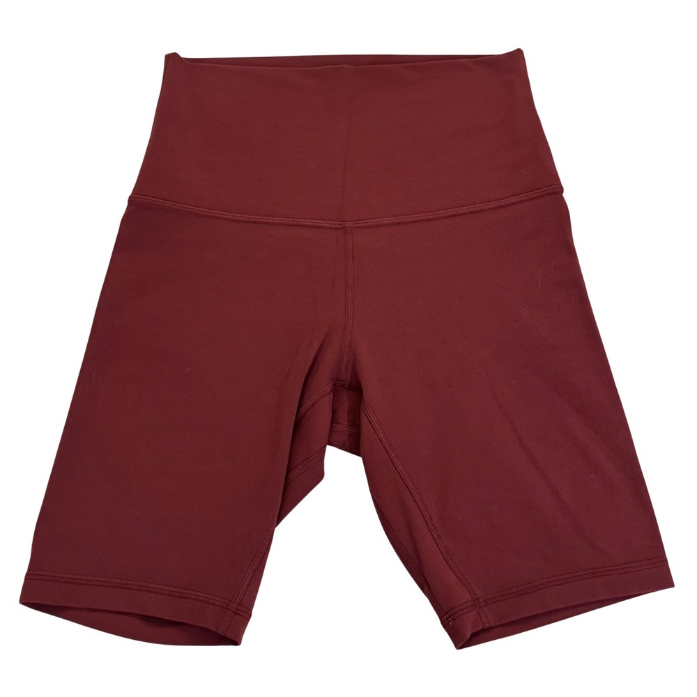Lululemon Align High-Rise Short 8" Women Size 4 Red Merlot Excellent Nulu Biker